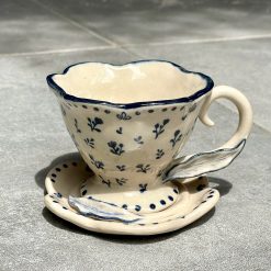 Tiny Floral Teacup & Saucer Set - Image 5