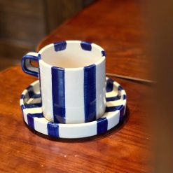 Stripe Mug & Saucer Set - Image 3